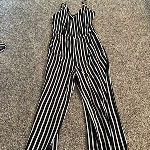 stripped jumpsuit